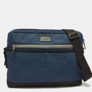 Tumi Blue and Black Nylon Messenger Bag